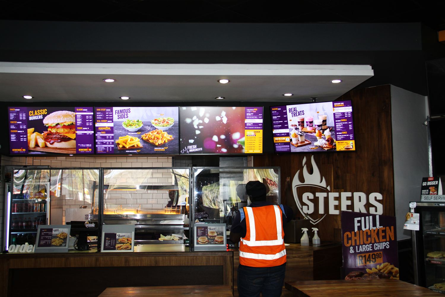Flame-grilled meals at the Steers on the forecourt