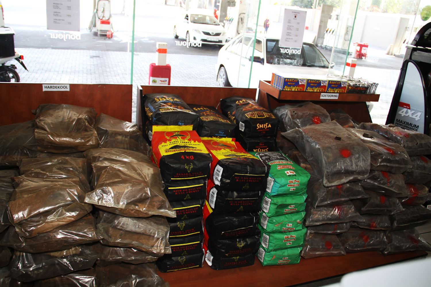 Gas cylinders and firewood available in the shop